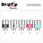 Stainless Steel and Aluminum Drip Tip with Adjustable Airflow